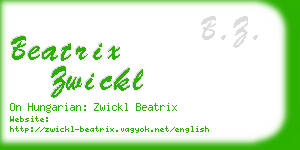 beatrix zwickl business card